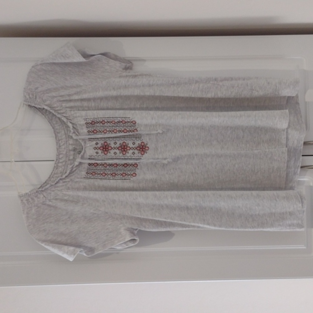 Comfortable Light Grey Tie Top